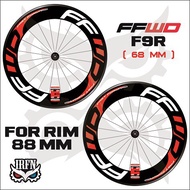 FFWD F9R Rims Decal Sticker 68 Mm wide