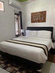 Bed Runner l Taplak Tempat Tidur Hotel Polos Two Tone Bahan Katun