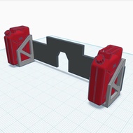 Paket Jerigen dan Bracket belakang untuk MN128. Rear Jerrycan mounting for mn 128 rc car. Bahan PLA 