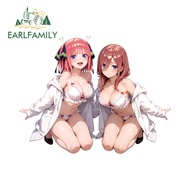 EARLFAMILY Bikini Girl Car Stickers Chibi Waterproof Occlusion Scratch Scooter Electric-Bicycle Frid