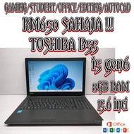 LAPTOP GAMING/EDITING TOSHIBA B55 CORE I5 GEN 6,8GB RAM,HDMI,