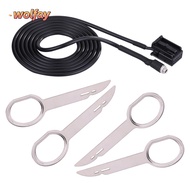 YOLANDA AUX Input Adapter, 3.5mm Female Plug and Play CD Audio Cable, Durable Extension Cord Removal