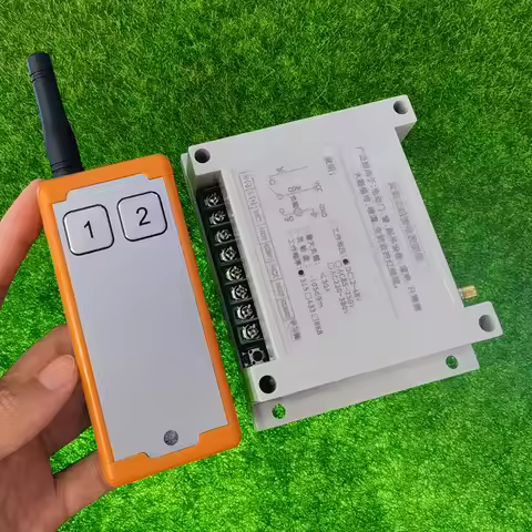 433Mhz DC 12V 24V 36V 48V 30A Relay 2CH RF Wireless Remote Control Receiver USE AAA Battery Transmit
