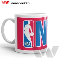 NBA Mug Basket Mug NBA Basketball Mug NBA Logo Red