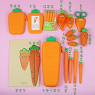 軟硅膠胡蘿卜文具套裝可愛大容蔬菜筆袋創意學生兒童禮物獎品發批