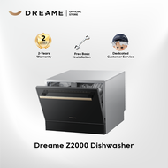 Dreame Z2000 Dishwasher | PTC Hot Air Drying | UV Sterilization | 72°C Hot Dual Spray | Compact Tabl