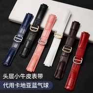 Alternative Cartier blue balloon watch strap genuine leather men's and women's convex mouth Cartier blue balloon watch strap accessories