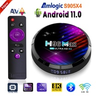 New H96 Max X4 Android 11 TV Box Amlogic S905X4 Quad Core Cortex A55 8K 4K HD AV1 2.4G&amp;5G Wifi Bluetooth 4GB 32GB 64GB USB 3.0 100M Smart Media Player Support Voice Assistant 2022 New H96MAX Set Top Box