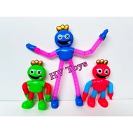 [Hv Toys] Rainbow Friend Pop Tube Stress Relief Toys With Light Kid