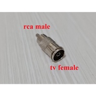 Female tv Antenna to male rca - connector - Counter connector