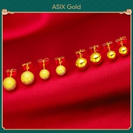 ASIXGOLD Anting-anting Stud Emas Wanita Korea Bangkok Emas 916 Anting-anting Stud Mudah / Ladies Korea Gold Stud Earrings Bangkok Gold 916 Simple Stud Earrings