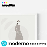 White Square Frame 20x20cm Glass Picture Frames w/ Photo Print Hang Type Minimalist Photo Frame