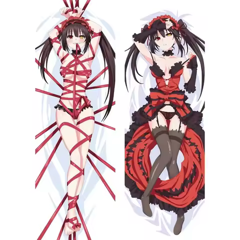 60x180cm Japanese Anime DATE A LIVE Tokisaki Kurumi Dakimakura Otaku Male Cushion Cover Peachskin Fu
