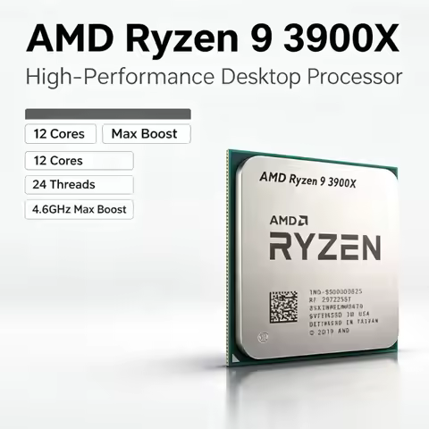 AMD R9 3900X Processor Ryzen 9 3900X 64MB Cache 3.8GHz AM4 Interface Desktop PC Processor