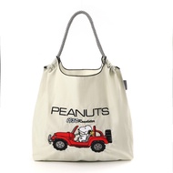 Snoopy Co branded Embroidered Nylon Tote Bag Women Large Capacity Summer Shoulder Handbag