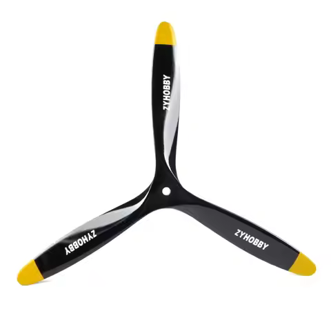 1Pc 3 Blade Black +Yellow Beech Wooden Propellers Props CW 13X8 14X8 15X10 16X10 17X8 18X10 22x8 For