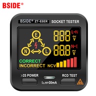 STOP Kontak Digital Tester สมาร์ท LCD เครื่องตรวจจับแรงดันไฟฟ้า RCD GFCI NCV Test จอแสดงผลขนาดใหญ่ Outlet Checker EU US UK ปลั๊ก Ground Zero สาย