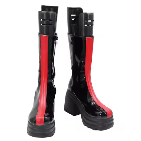Woman Rumi Cosplay Shoes Black Thich Heel Boots Halloween Carnival Rumi Custom Made Prop Boots