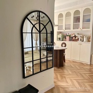 Entrance Arched Household Full-Body French Indoor Wall-Mounted Home Geometric Mirror Feel Mirror Ret