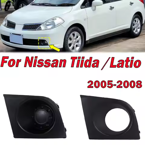 For Nissan Tiida Latio 2005 2006 2007 2008 Car Front Bumper Left Right Fog Lamp Decorate Frame Cover