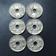 Japanese 2 Series Of 50 Yen 1969-2000 ( 6 Coins )