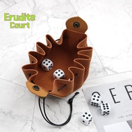[EruditeCourtS] PU Leather Dice Bag Tray Cute Drawstring Pouch Coin Purse Dice Storage Bag [NEW]