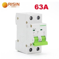 Risin Miniature Circuit Breaker Mcb AC DC 1P 1-63 Amp Mini MCB Switch