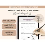 Rental Property Planner Management Done For You Editables PLR, Real Estate Planner, Rental Trackers