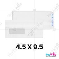 White Envelope/Sampul Surat Putih/Tetingkap/Window Envelope (4.5" x 9.5")-500Pcs/Box