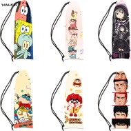 WALKIE Animie Badminton Racket Cover Bag Soft Storage Bag Case Drawstring Pocket Portable Tennis Racket Protection