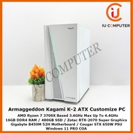 ARMAGGEDDON KAGAMI K-2 ATX CUSTOMIZE GAMING AMD RYZEN 7 3700X 16GB RAM 480GB SSD RTX-2070 SUPER USED