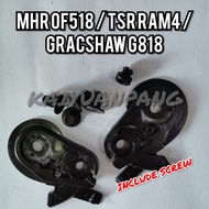 Gear base gracshaw g818 g 818 tsr mhr of518 ram3 ram4 ram 3 ram 4 helmet side cover tapak arai ram c
