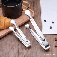 Stainless Steel Small Food Tongs Ice Cubes Tongs Coffee Cubes Sugar Tongs Coriander Milk Tea Bar Ice