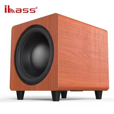 IBASS M10D 10-inch Wooden Active Subwoofer Speaker High Power 300W Powerful Subwoofer Powerful Heavy