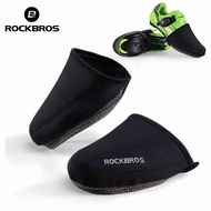 【CW】 ROCKBROS Cycling Shoes Cover Windproof Abrasion Resistant Fabric Keep Warm Half Overshoe MTB Road Shoe Covers