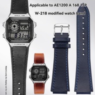 18mm Vintage Cowhide Leather Watch Band Strap for Casio G-Shock A158/A168/F91W/AE-1200/A159/A169/AE1