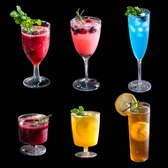 Goblet Disposable Champagne Glass Plastic Red Wine Glass Small Hard Plastic Aviation Glass Mousse Gl