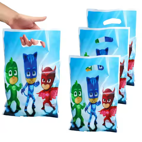 PJ Masks Gift Bags Birthday Decoration PJ Mask Connor Goody Biscuit Package Amaya Candy Bag Baby Sho