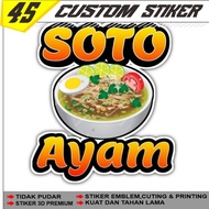 Chicken Soto Sticker | Glass Cart Stickers for Sale Waterproof Sticker