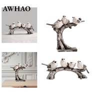 [AWHAO] Birds Statue Ornaments Cabinet Shelf Collectible Decor Artwork Collectible Display Ornaments