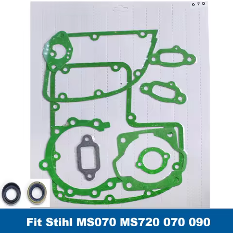 Full Set Oil Seal Cylinder Crankcase Muffler Intake Cleaner Carburetor Gasket Fit For Stihl MS070 MS