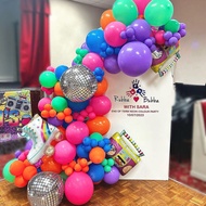 80s 90s Disco Party Decoration Balloon Garland Arch Kit Radio disco Foil Balloon Back to 90s Birthda