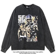 VEGA88 *50 cent* longsleeve oversize shirt | Oversized t-shirt | Washed t-shirt | Washing washing | 