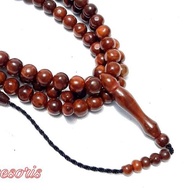 Kauka Wood TASBIH Necklace.Kaukah.Kokka.Plain 8MM 99 Grains