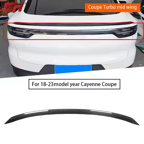 Dry Carbon Fiber Turbo-style Center Wing for Porsche Cayenne 9Y0 Coupe Turbo 2018-2025