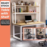 [SG Seller]Study Table with shelves/Computer Desk/Office Table 80/ 100/ 120/ 160CM