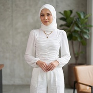 [Chairhshop] KS7892 ELEANOR RUCHED TOP IMPORT KS7892
