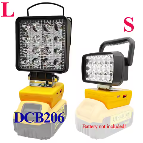For Dewalt Li-ion Battery Case For XR 20V Camping Lamp Spotlights Working Light Flashlight Torch DCB