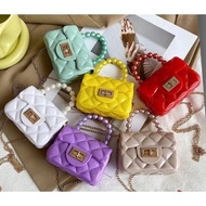 Tas Jelly Glossy Mini Pearl | Tas Glossy Mutiara | Glossy Mutiara