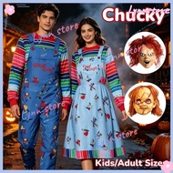 CHILD'S PLAY CHUCKY Costume Kids Adult Men Overalls Women Dress Cosplay Suit For Halloween And Comic